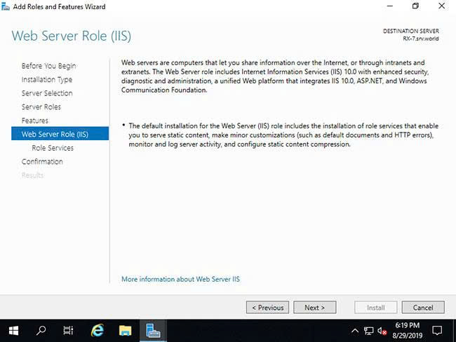 Web Server Role (IIS) — giới thiệu